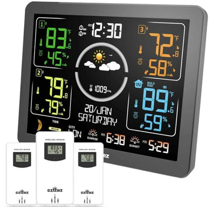 Weather Station Indoor Outdoor Thermometer Wireless with Multiple Sensors
