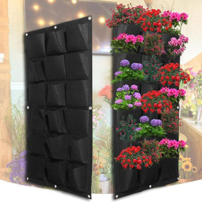 Ogrmar 18 Pockets Wall Planter Breathable Vertical Garden Planter Grow Bag - size: 18 Pockets