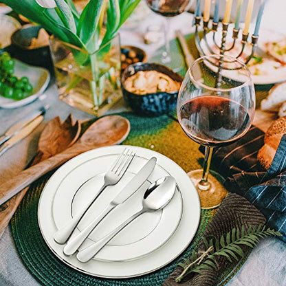 HIWARE 24-Piece Forks Silverware Set, Food-Grade Stainless Steel Dinner Forks Set, Dishwasher Safe, 8 Inches - size: 24-Piece (8 Inches)