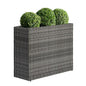 SUNNYPARK Large Rectangular Planter for Outdoor Rattan Block Box 32x11x24'' - color: Gray