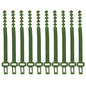 GEZICHTA 10 PCS Tree Stake Support Bands, Heavy Duty Adjustable Interlock Tree Plant Ties, Reusable Garden Plants Shrub Ties 9.4 inch(Green), free size