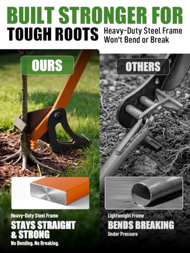 [0.5"-2.2" Heavy Duty] Sapling Puller Tool, 60" High-Leverage Handle Tree Puller Tool, Manual Stump Remover for Complete Root Extraction Woody Plants, Shrubs, Vines and Stumps