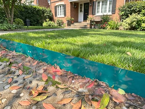 Anleolife 8-inch Green Steel Garden Edging - color: Green, style: 8 inch tall