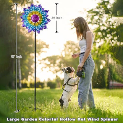 Large Wind Spinners Outdoor 82.8 Inch,Wind Spinner for Yard & Garden