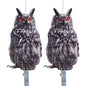 Owl Scarer for Gardens, 2Pack Fake Owl Hanging Effective Cardboard Owl Deterrent for Garden Patio Windows - color: 2 Feathered Owl02