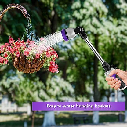 RESTMO Heavy Duty Metal Hose Wand, Watering Wand for Garden Hose - color: Purple