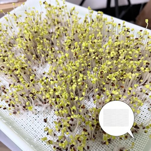 8 Pcs Silicone Seed Sprouting Mats, Seed Sprouting Mesh, Hydroponic Growing Mats for Microgreens Growing Kit (2 Size)
