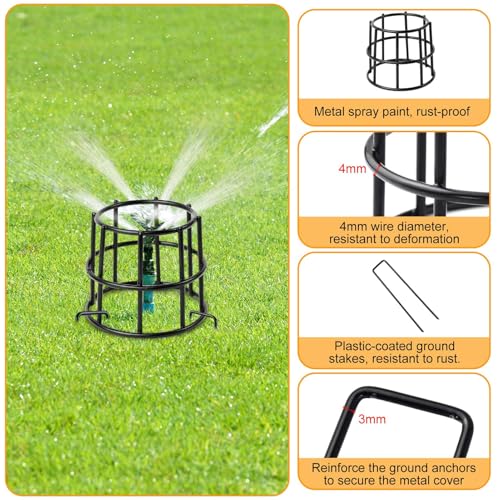 5 Set Upgraded Lawn Sprinkler Head Protector Metal Lawn Sprinkler Guard