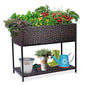 WONDER GARDEN Raised Garden Bed-Planter Box - Elevated Raised Garden Beds Outdoor with Legs & Storage Shelf for Vegetables Flower Herb Backyard Patio