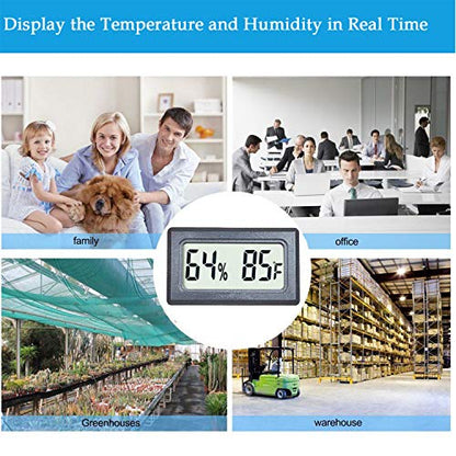 Reptile Thermometer Hygrometer Meter Indoor Temperature Gauge