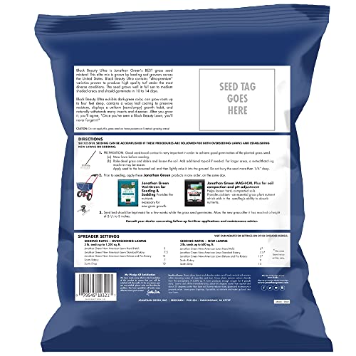 Jonathan Green 10321 Black Beauty Ultra Grass Seed Mix, 3 Pounds - size: 3 lb