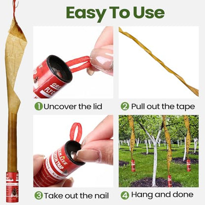 Qualirey 80 Pack Fly Strips Sticky Hanging Indoor Outdoor,Red - color: Red