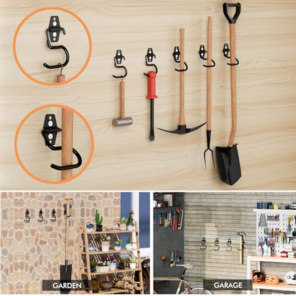 Broom Holder Wall Mount, 12Pack Tool Hangers Garage Wall Hanging Organizer