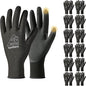 toolant Microfoam Nitrile Work Gloves with Grip, 12 Pairs, Black, Medium - color: Black-12pairs, size: Medium