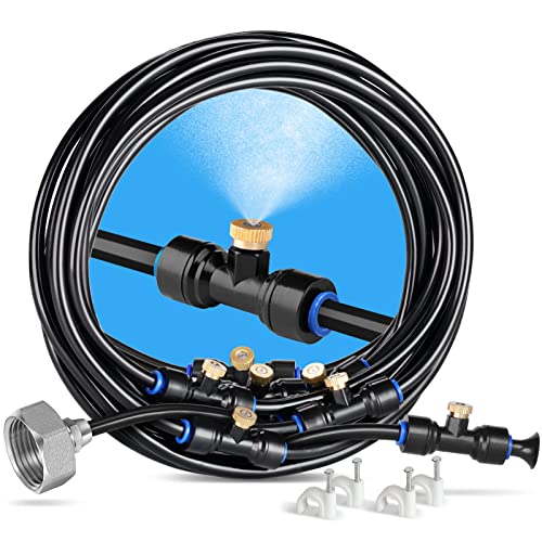 homenote Misting Cooling System, 26FT(8M) Pre-Assembled Mister Kit - size: 26FT / 8M