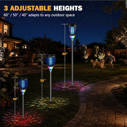 All‑in‑1 Solar Bug Zapper Outdoor, Electric Mosquito Killer Insect Trap - color: Black