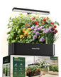 SUNCOZE Hydroponics Growing System, Compact 12 Pods Indoor Garden, Black - color: Black