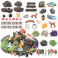 Chunful 45 Pcs Fairy Garden Miniatures Resin Animals Forest Terrarium Decor