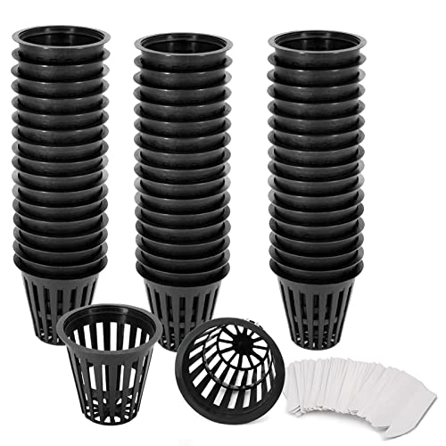 2 Inch Hydroponic Net Pots with Plant Labels 50-Pack - size: 2 inch 50 packs