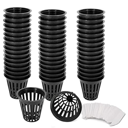 2 Inch Hydroponic Net Pots with Plant Labels 50-Pack - size: 2 inch 50 packs