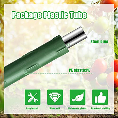 Chunful 10 Packs Tomato Cages for Garden Support up to 48", Green - color: Green
