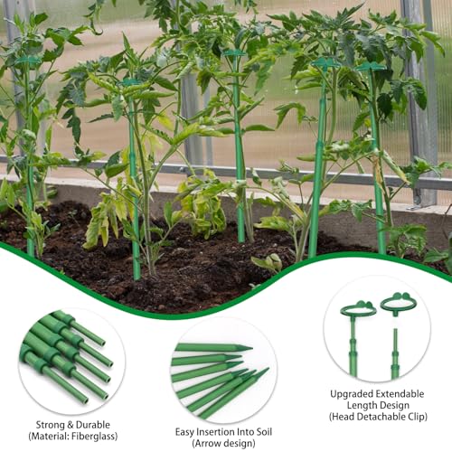 Extendable Plant Stakes,Length Scalable From17.9to42.3IN Plant SupportStake - size: 42.3Inches 3Pack