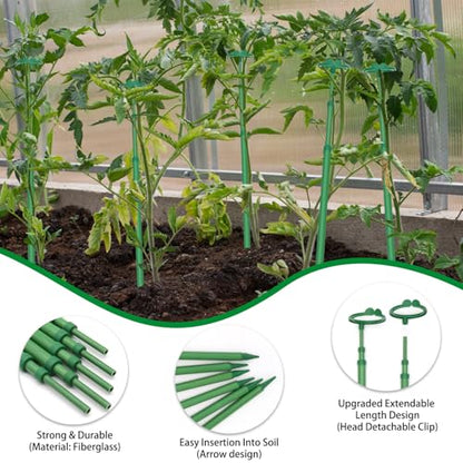 Extendable Plant Stakes,Length Scalable From17.9to42.3IN Plant SupportStake - size: 42.3Inches 5Pack