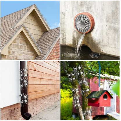 Bird Spikes 65 FT Anti Climb Spikes Stainless Steel Bird Squirrel Deterrent - size: 65 FT