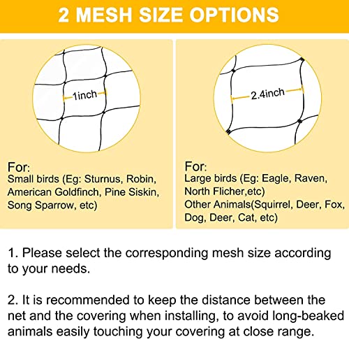 BSTPCOO Bird Nets 25'x100' with 1" Mesh, Nylon Poultry Net Over Chicken Run - size: 25'×100'-1''