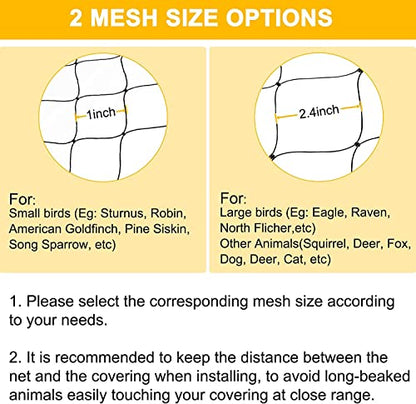 BSTPCOO Bird Nets 25'x100' with 1" Mesh, Nylon Poultry Net Over Chicken Run - size: 25'×100'-1''