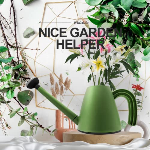 Indoor House Plant Watering Can Small Long Spout Water Pot 2L/67oz (Green) - color: Green