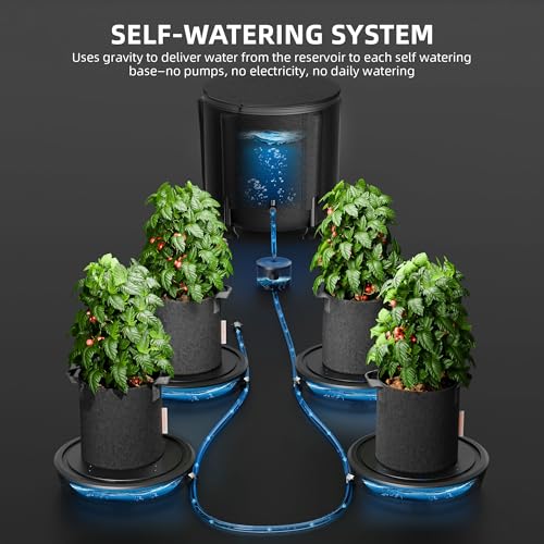 Spider Farmer 4 Pot Gravity-Fed Self Watering System, Automatic Watering