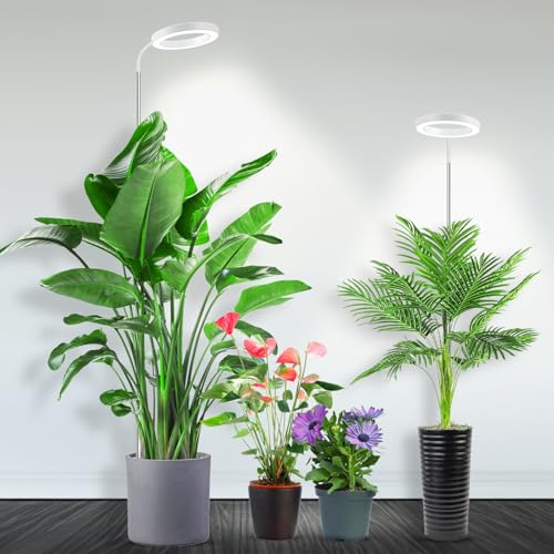 Garpsen 6000K Grow Light with Gooseneck, for Large Plants, 2Pack - size: White-2Pack