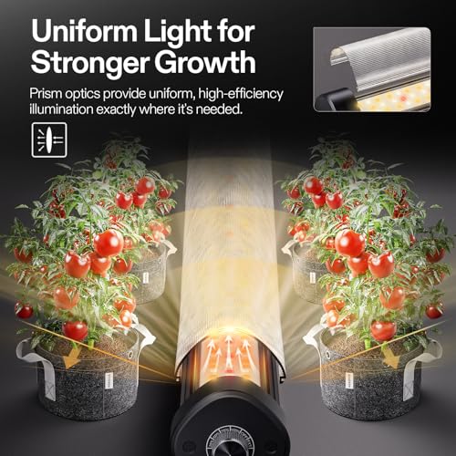 VIVOSUN LumaRay Under Canopy Grow Light, Full Spectrum Dimmable LED Grow Lights for Grow Tents, Greenhouses, SGS Compatible, 100W, 3.28 ft, 1 Pack - size: 1 Pack