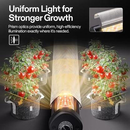 VIVOSUN LumaRay Under Canopy Grow Light, Full Spectrum Dimmable LED Grow Lights for Grow Tents, Greenhouses, SGS Compatible, 100W, 3.28 ft, 1 Pack - size: 1 Pack