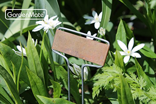 GardenMate 100-Pack Weatherproof Banner Copper Metal Plant Labels, Height 10.5", Label Area 2.5'' x 7/8'' - size: 100-Pack, style: 10.5'' COPPER BANNER