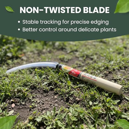 Hounen Miyawaki Nejiri Kama Weeder – Japanese Weeding Sickle, Twisted Stainless Steel, 4.7 in (12 cm) Blade, 13 in (33 cm), Root Slicer for Garden Beds & Crabgrass, Made in Japan (Japanese Steel)
