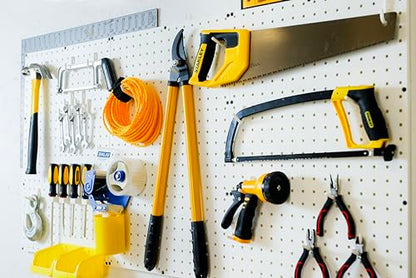 WallPeg - Ultimate Garage Organization Solution! 96" Wide Kit (PK 139 W) Peg Board Wall Organizer, Garage Shelving, Tool & Garden Tools Storage, Craft Organizer with Locking Pegboard Hooks
