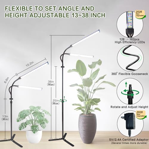 Professional Grow Lights for Indoor Plants Growing, Full Spectrum