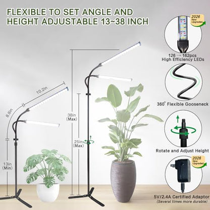Professional Grow Lights for Indoor Plants Growing, Full Spectrum