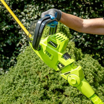 Earthwise CVPH43018 4.5-Amp 2-in-1 Convertible Pole Hedge Trimmer - style: 2-in-1 Pole Hedge Trimmer