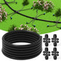 MIXC 50FT 1/2" Irrigation Tubing, 0.7" OD x 0.5“ ID Hose with 4 Connectors - size: 50FT 1/2'' Main Tube
