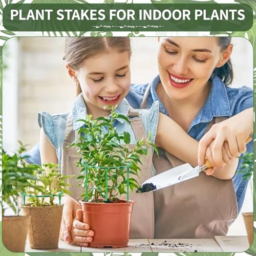36 Pack Plant Support Stakes Sets - Versatile Plant Cages, Stackable Garden Flower Support， Small Plant Stakes for Indoor Plants,Tomato,Monstera, Peony, Hydrangea, Climbing Plants - size: 6.3*9.8IN（pack of 36)