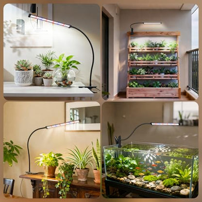 Grow Lights for Indoor Plants, Clip-On LED Clamp, Single Head - size: Clamp-1 Head