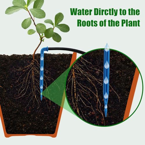 Solar Automatic Drip Irrigation Kit System, Solar Powered Auto Easy DIY Watering Device Supported Pots Plants, 12 Timing Modes with Anti-Siphoning Device (Supported 20-30 Pots, 12Timing Modes)
