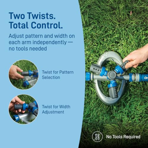 Orbit Elevated 3-Arm Rotating Sprinkler on Base, 28253