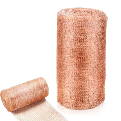 8" x 100 ft Copper Mesh for Rodent Control, Rustproof Copper Wool for Slugs, Bats, Snails, Birds, DIY Hole Filler, Gap Blocker for Gardening and Home Use