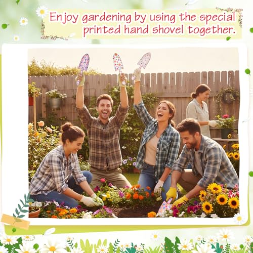 12 Pcs Floral Garden Shovels Bulk Gardening Gift, Pink Daisy - style: Pink Daisy