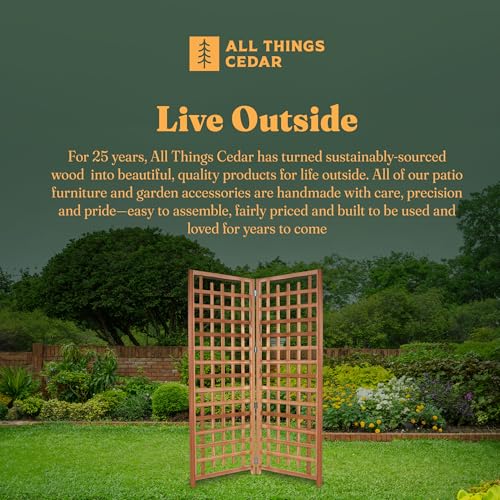 All Things Cedar 2-Piece Trellis Panel Set, 66 x 84 Inch - size: 2- Panel Set