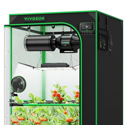 VIVOSUN 3x3 Smart PRO Grow Tent Kit WiFi Automatic Control Grow System - size: Plus 36"x36"x72"